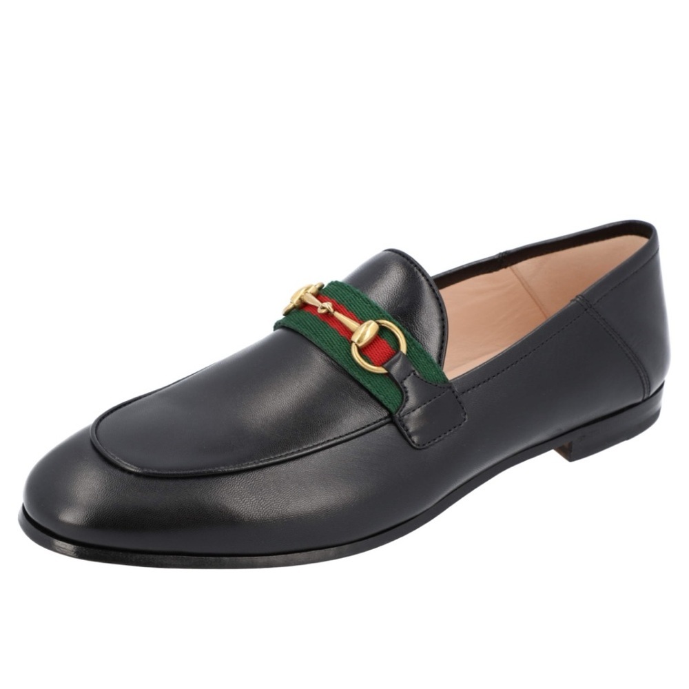 Gucci, jordaan leather loafers size 12.5 made in Italy
